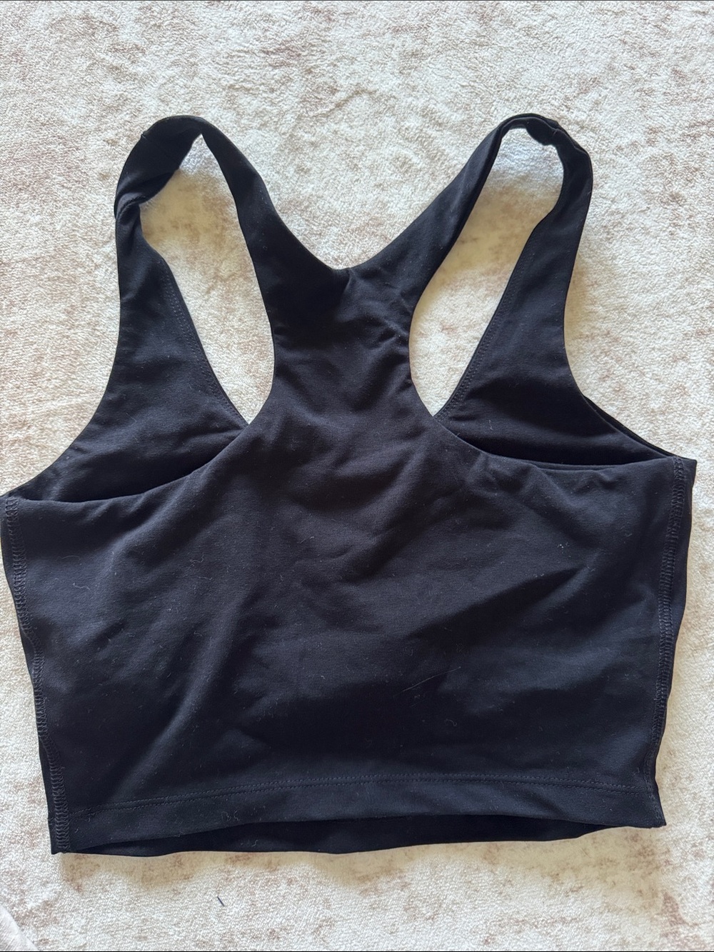 NWOT MATE the Label Organic Stretch Black Sports Bra - M - Picture 3 of 3